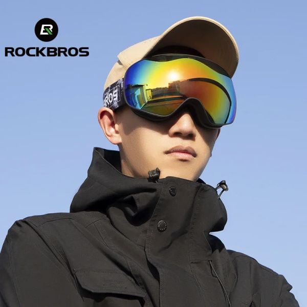 Eyewear Rockbros Double Antifog Ski Goggles disponibili Myopia Glasses Large Clear View Ski Outdoor Sport Snowboard Eyeware