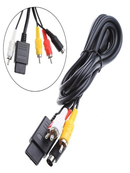 18m6ft Многофункциональный кабель AV TV Svideo для Nintendo GameCube 64 SNES NGC N64 Game Accessy Cables8558213