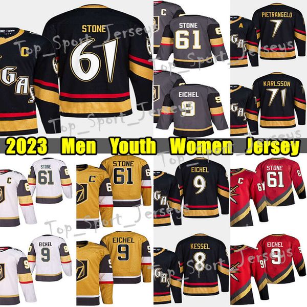 Kob #61 Mark Stone Reverse Retro Hockey Trikot #9 Jack Eichel 8 Phil Kessel Alex Pietrangelo William Karlsson Jonathan Marchessault Logan T.