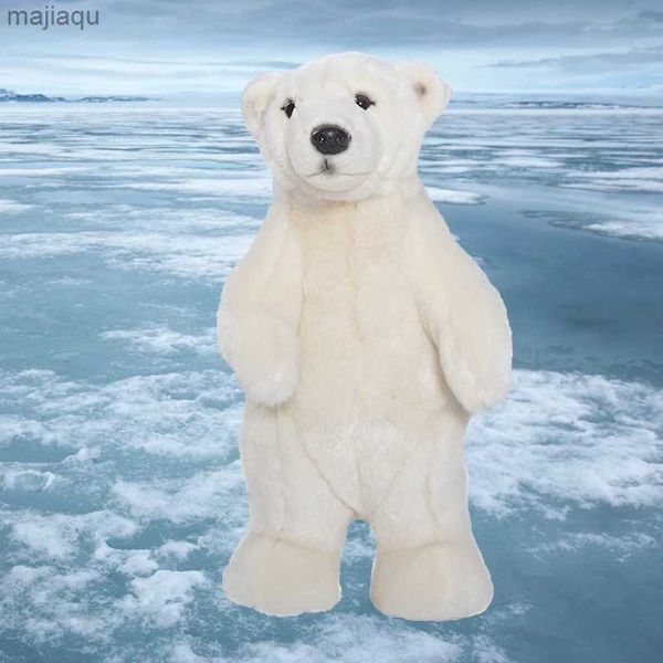 Bambole peluche lifelike in piedi Oso polar orso giocattolo peluche simpatico animale polarbear bambole decorazione della stanza regalo di compleanno per bambini 2404