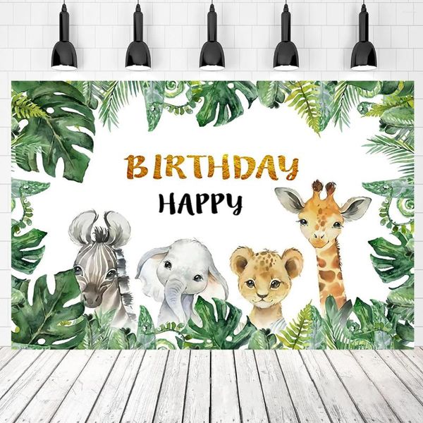 Party Dekoration Cartoon Tier Themen Hintergrund Happy Birthday Decorations Kinderbrophie