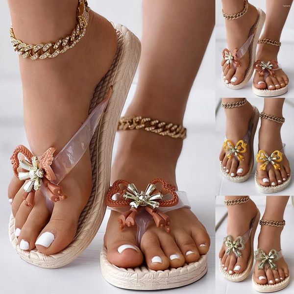 Flippers chinelos para mulheres no verão Soled casual e macio, use sandals de plástico de borracha de plástico tamanho 13 sandálias femininas