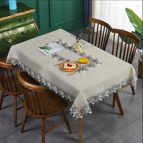 Panno tavolo in lino in cotone lino in pizzo asciugamano rotondo copertina tv ark homehold rifornimenti dinnertabili