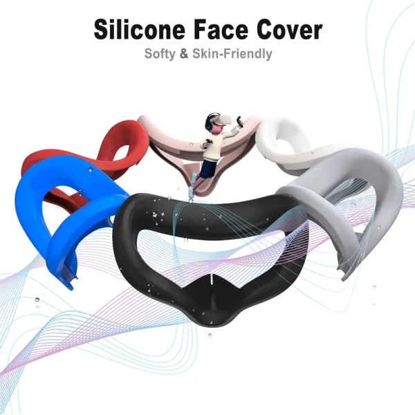 Oculus Quest 2 Silicone Substituição Facle Pad Cushion Races Concate o olho de tapete de proteção anti-LAPOLAGE