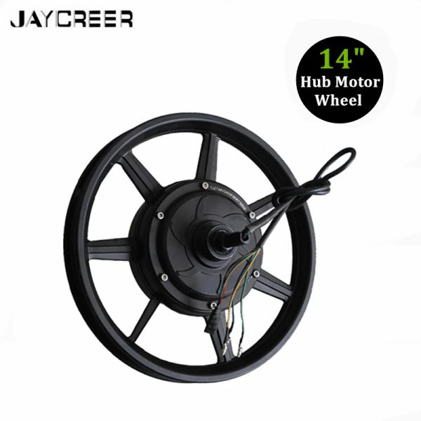Аксессуары Jaycreer 14 -дюймовые 36 В/48 В 350 Вт Алюминиевый ступичный колесо для электрического велосипеда ... ...