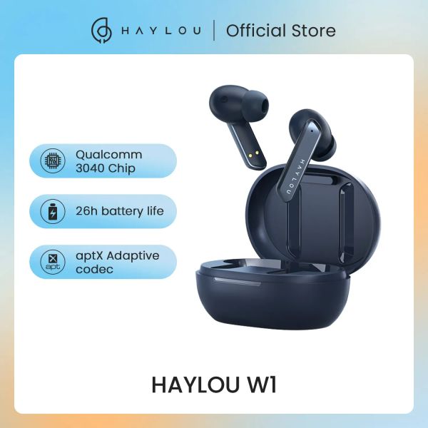 Fones de ouvido haylou w1 qcc 3040 bluetooth 5.2 fones de ounder