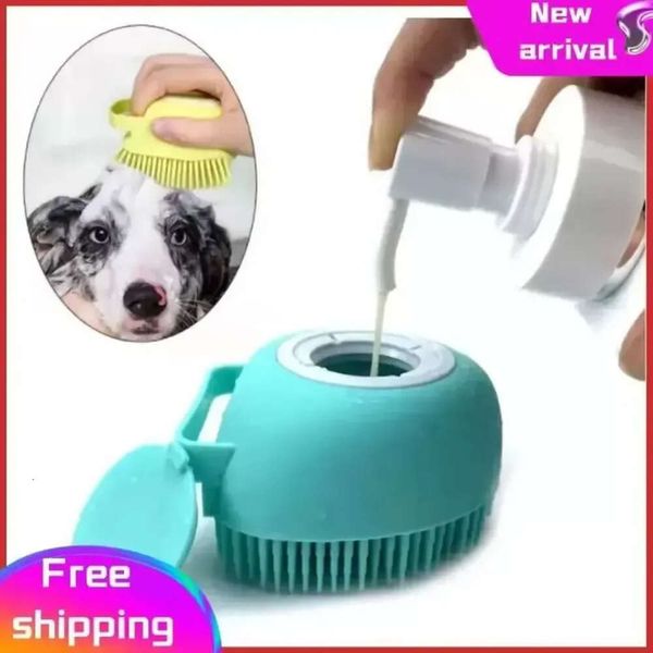 Hundekatze Welpe Großes Badezimmer Bademassage Handschuhe Pinsel Weiche Sicherheit Silikon Haustier Accessoires für Hunde Katzen Werkzeuge Maskottas Produkte 0628 s s