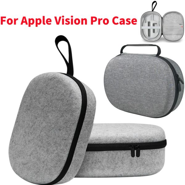 Estojo de transporte de óculos para a caixa de proteção completa à prova de choque da Apple Vision Pro para Apple Antiscratch Travel Carry Bolsa com bolso de malha