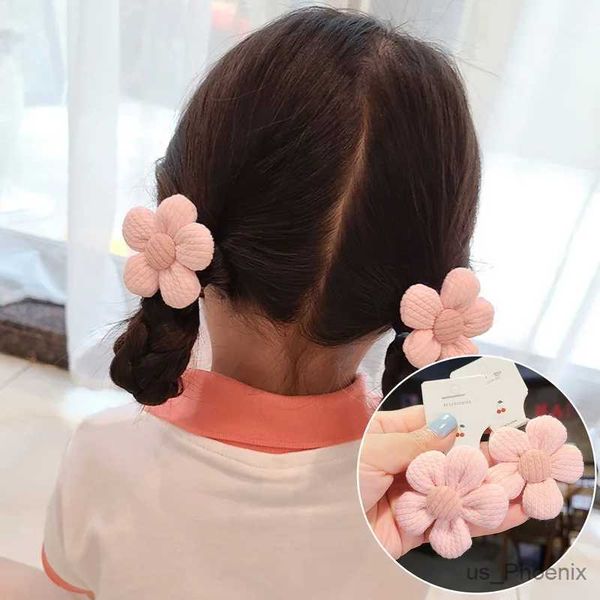 Accessori per capelli 10 pezzi colorati fiore elastico elastico elastico per bambini ragazze dolci browknot cravatta per capelli scrupoli per capelli carini accessori per capelli