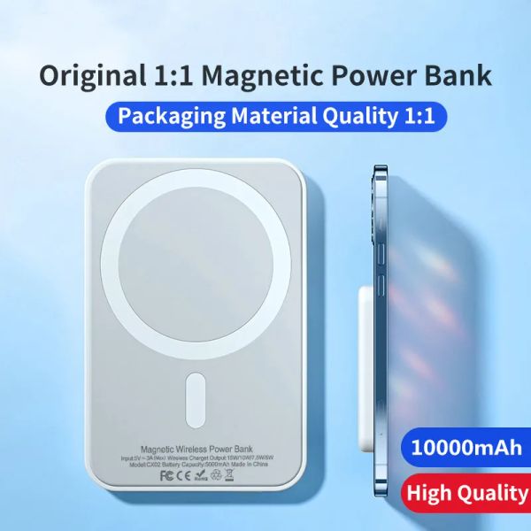 Bank Magnetic Power Bank per iPhone 12 13 14 15 Batteria esterna MacSafe PowerBank Caricatore wireless portatile Batteria ausiliaria