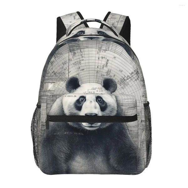 Backpack Panda Lápis Desenho Kawaii Mochilas Garota diária Big High School Salpes Designer Rucksack