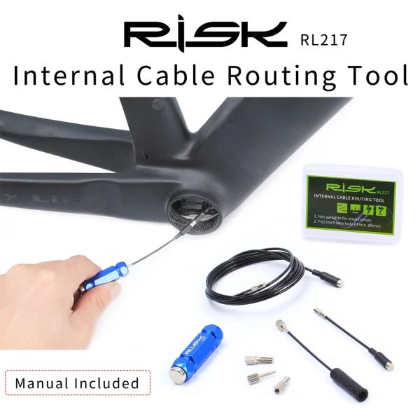 Ferramentas Risco RL217 MTB Bike Road Bike Cable Routing Tool Ferramenta de reparo de bicicletas Ferramenta de ferramenta de ferramenta Mudança hidráulica de fibra de fibra de carbono interno do cabo