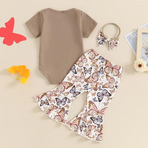 Set di abbigliamento Mamas Girl Bambe Clothes nati Outfit Summer Short Short Canno di bestiame pantaloni svasati Pantaloni Western Set