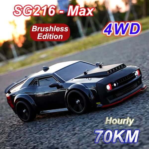 Auto SG216 Max RC CAR 70+ km/h Veicoli di controllo telecomando ad alta velocità 1:16 Brushless 4wd RC Sports Cars SG216 Pro 40km/h giocattoli per auto