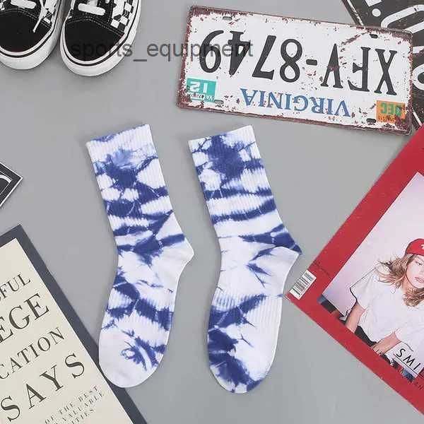 Bandhnu Tie-Dye Socks Womens Cotton Tube Personality Street Street Style Basketball 82BA