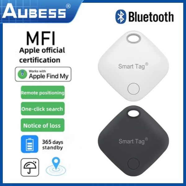 Шельцо Aubess для Apple Найти мой мини -умный трекер GPS GPS обратный трек Lose Mobilefic Pet Kids System Smart Air Tag Smart Tag