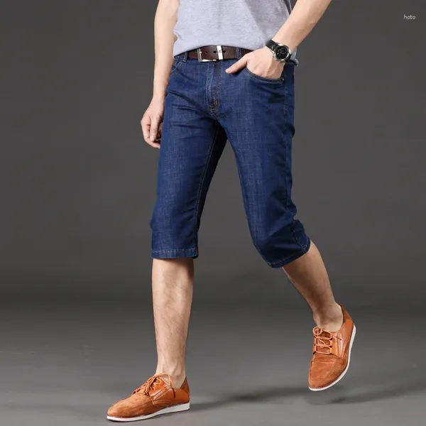 Herren Jeans Sommer Straight Bein Shorts Hosen Männlich koreanische Jugend Denim Denim kurze Männer strecken