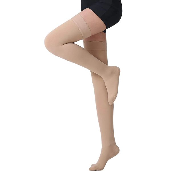 Kamera HH medizinische Kompressionsstrümpfe Frauen geschlossen Zeh Oberschenkel hoch 2332 mmHg elastische Pflege über Knie verhindern Krampfadern Socken