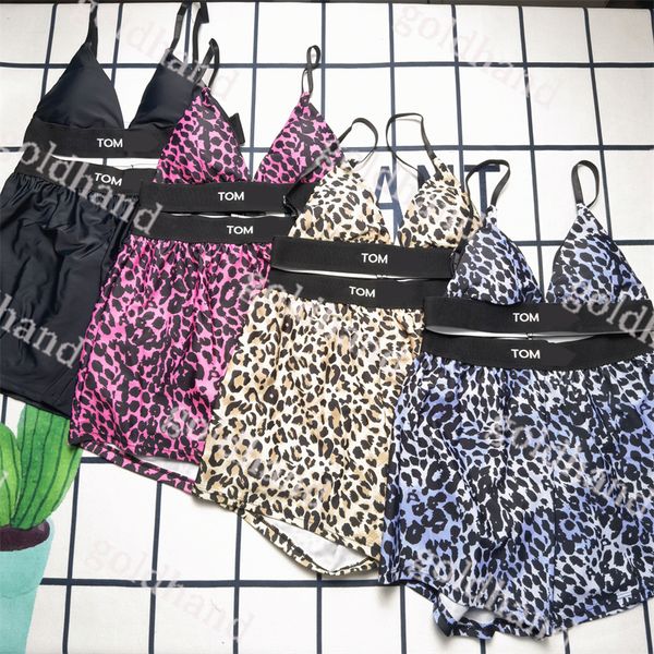 Lettere di lusso Bikinis Bras Set Women Designer Beach Swimwear Sexy Swimsuit Swimsuit Leopard Stampato reggiseno