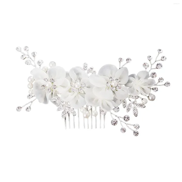 Hair Clips Woman Rhinestone Flower Comb Handmade Rhinestones cocar de jóias para mulheres de noivado