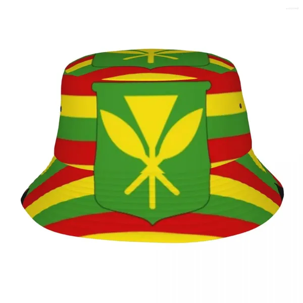 Berets Kanaka Maoli Flag Bucket Hat