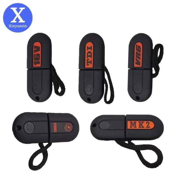 Pinsel Xinyuexin Pill Key Shell FOB FIT FIT FÜR VW 16V VR6 TDI 2 GOLF G60 Key Hu49 Uncut Blade mit LED Lighting Key ohne Auto Styling