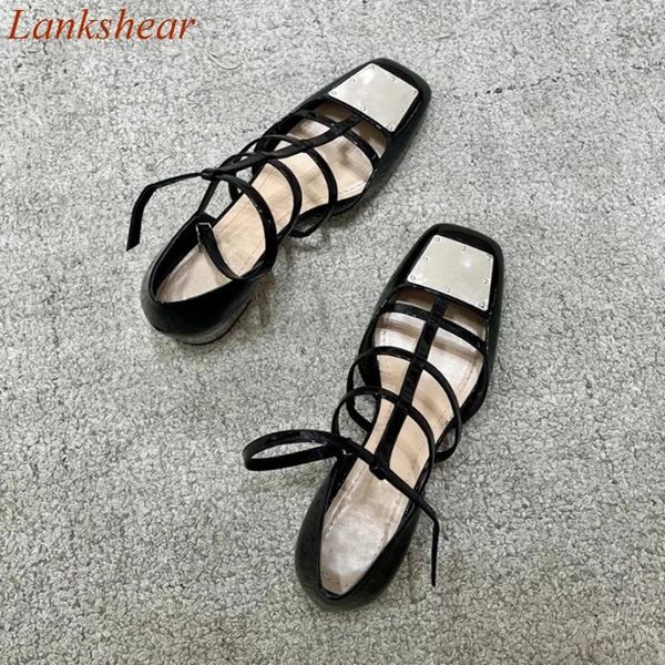 Casual Shoes Square Toe Ferse Frauen Sandalen Fashion Cover gebundene sexy Party gemischte Farbe 2024 Ankünfte