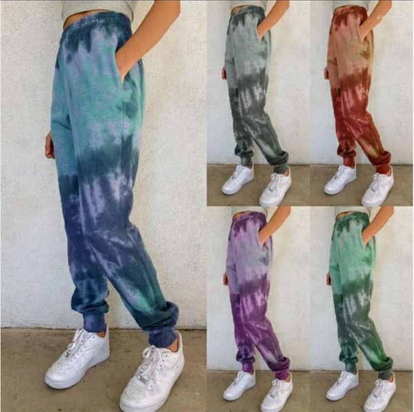 Pantaloni da donna tie-dye stampato bloomer bloomer lounge pantalone bloomer affusolato