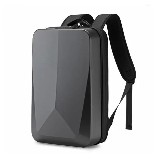 Backpack Laptop Multifuncional à prova d'água Hard Shell Gaming Expandível de viagem com bloqueio de bookbag USB por 15,6 polegadas