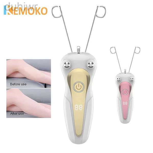 Epilator LCD Display Frea de algodão Epilador Mulheres elétricas Removedor de cabelo facial Defatury Instant Remoção de cabelo Depilação D240424