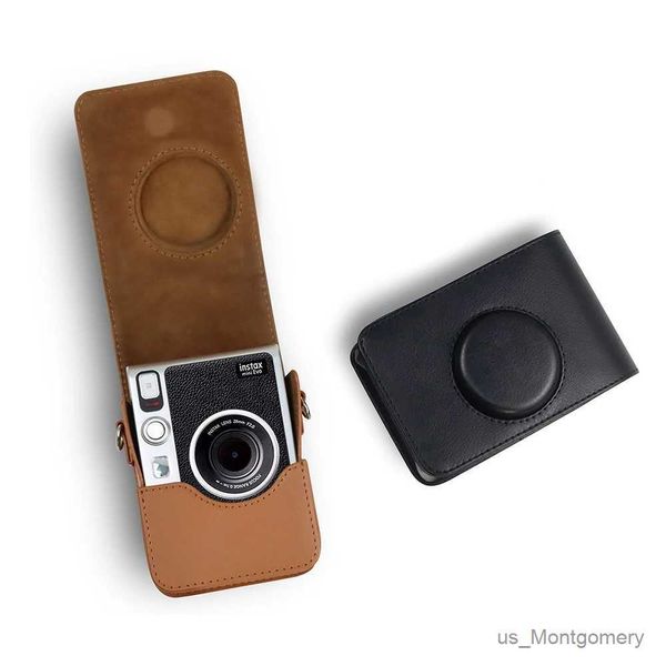 Bolsa de bolsa de câmera bolsa de câmera para fujifilm instax mini evo instantaine camera de câmera pU couro de silicone macio saco com alça de ombro