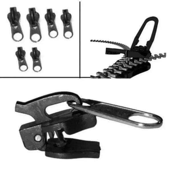 6 pezzi Kit di riparazione con cerniera Zipper Kit di sostituzione Slider Slider Slider Rescue Instant Zipper per giacche capri