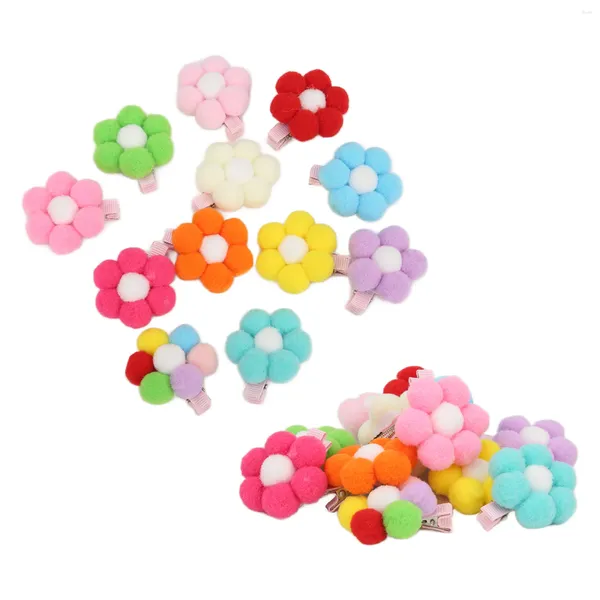 Abbigliamento per cani clip per capelli per animali domestici Ornamento di fiori alla moda leggera per gatti nutri di conigli cuccioli da esterno