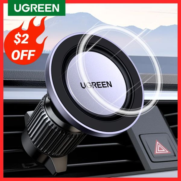 Stands Ugreen Magnetic Car Phone Phone Stand per auto per auto per Magsafe iPhone 15 14 13 Promax Xiaomi Samsung Strong Magnet Holder