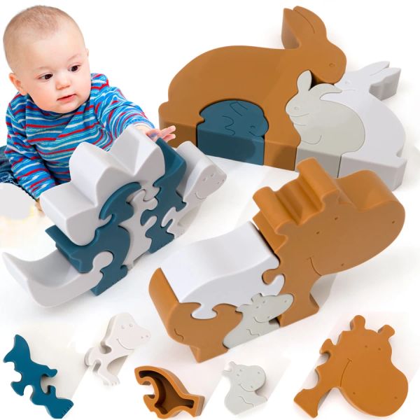 Mats BPA Ücretsiz 3D Bulmaca Jigsaw Bebek Oyuncaklar Bebekler Eğitim Bebek Oyunları Oyuncaklar Bebek Teether Oyuncakları Yenidoğan Aksesuarları