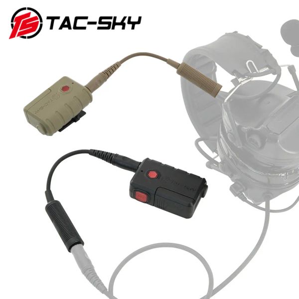Protetor Adaptador de fone de ouvido tático TACSKY Bluetooth PTT para FCS AMP/MSA SORDIN/TCI/PELTOR COMTAC Airsoft Shooting Tactical fone de fone de ouvido tático