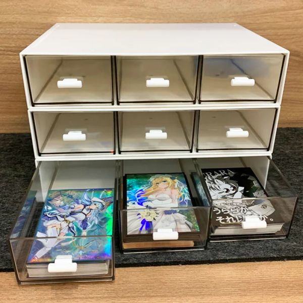 Bins Card Case Magic Tcg Mid Big Card Box Case Top Top Caricamento Solid Color Storage Box Calcinetti Game Toy