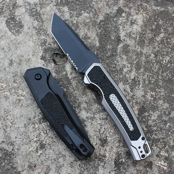 KS 7105 запуск 16 Авто -складной карманный нож Tanto Combo BSerrated Blade Aluminum Handles Outdoor Tactical Automatic Nofge Outdoor EDC Инструменты