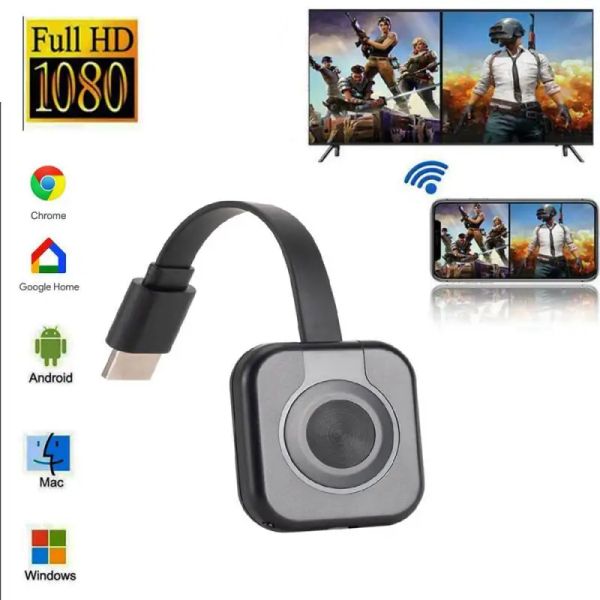 Adaptador Ryra 2.4G 1080p Tablet portátil Projector Wi -Fi WILE sem fio HDMI Minfleling Screen Display Adapter Video Transmission