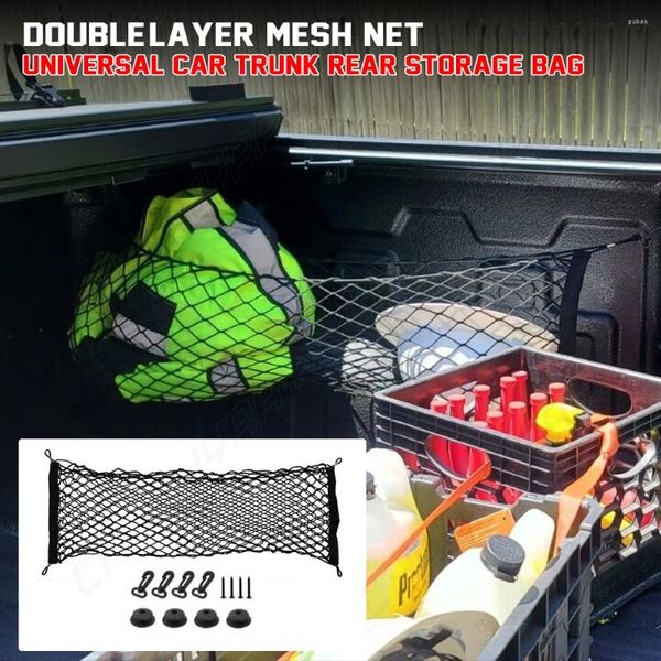 Auto Organizer PCVBMLAUT Rücken zurück Nettositz elastischer Stringstreicher Aufkleber Universal Storage Taschenbeutel Auto Trunk