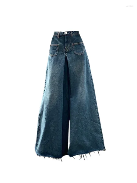 Pantaloni da carico a gamba a larga gamba per jeans 2024 Streetwear Hiphop Hiphop Autumn Fashi