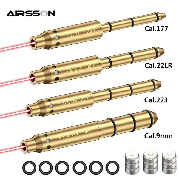 Optics Tactical Laser Abore Sight .177/22lr/.223rem/9mm/.38Spl Cal Borresigater Laser Boresight Cancella