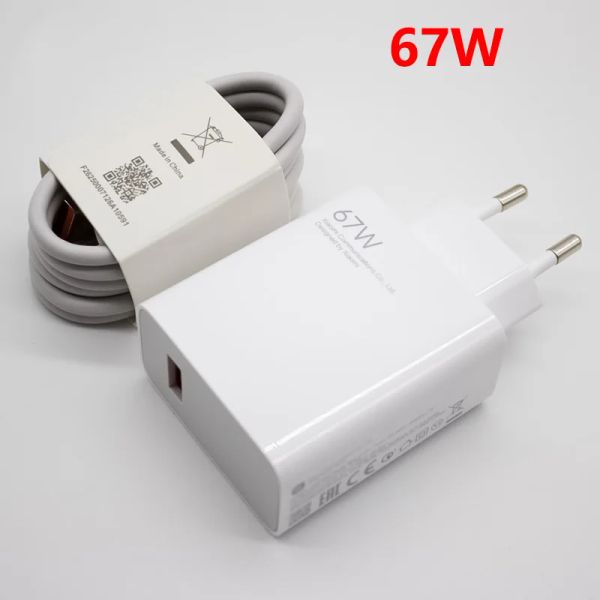 Carregadores para Xiaomi 67W Carregador Fast Mdy12eh TURBO CABE