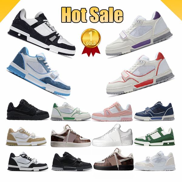 Scarpe casuali uomini bassi da donna Blocco colore nero bianco blu verde in pelle scamosciata da uomo allenatori da donna sneakers da esterno sneaker che camminano jogging di lusso di lussuoso spedizione veloce