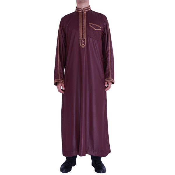 Ближнево -восточный мужской полиэстер/хлопковой вышитый марифумированные халаты арабский стиль арабский стиль