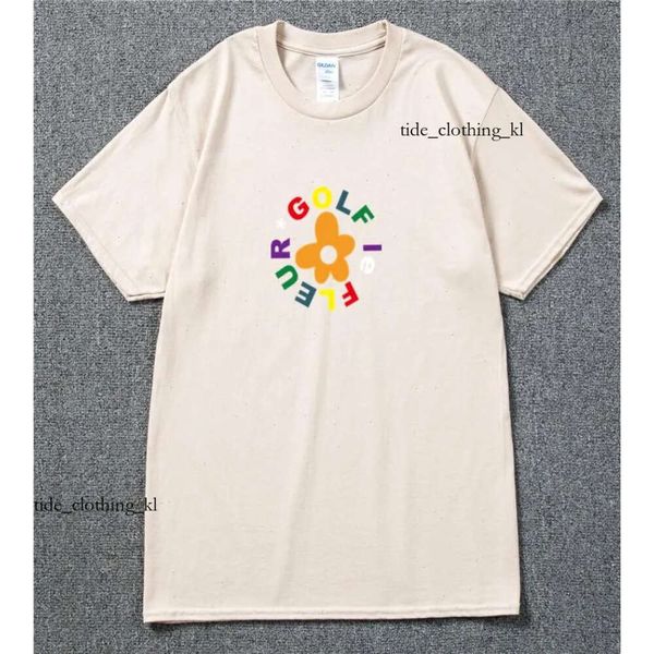 Дизайнерская футболка Golf Le Fleur Flower Tee Tee Голосование Игоря Тайлер Футболка для скейт-скейт.