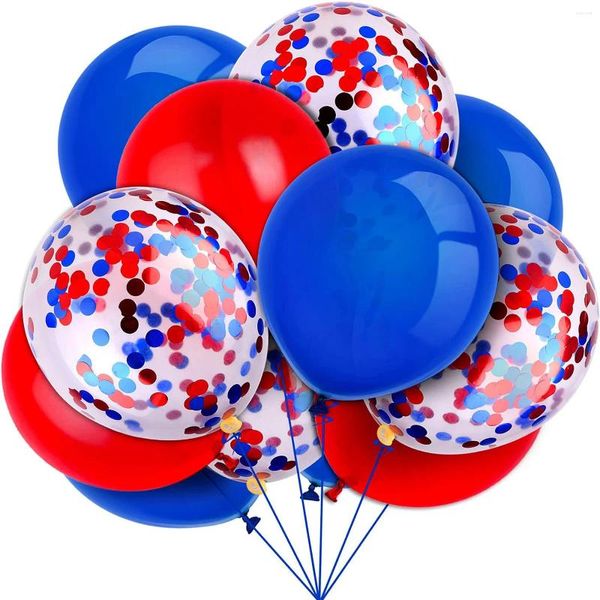 Decorazione per feste Red White and Blue Balloons Kit 12in Confetti per decorazioni patriottiche del Memoriale dell'indipendenza del 4 luglio