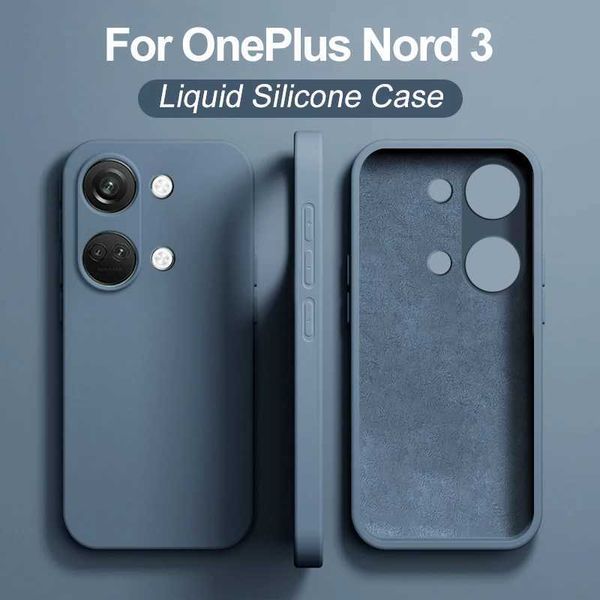 Casos de telefone celular para OnePlus Nord 3 Case Líquido Silicone Proteção completa Tampa macia para OnePlus Nord 3 One Plus Nord 3 Nord3 Casos de telefone 240423