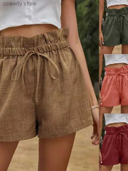 Shorts femininos femininos casuais e confortáveis shorts 2023 Summer New Roman High Waist