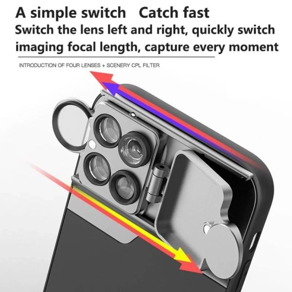 Filter für iPhone 14 Pro max 14 plus 5 in 1 Vlog -Objektivkoffer Kit 30x Super -Makro -Objektiv Cpl Fisheye Teleobjektiv für iPhone 14 Accessori